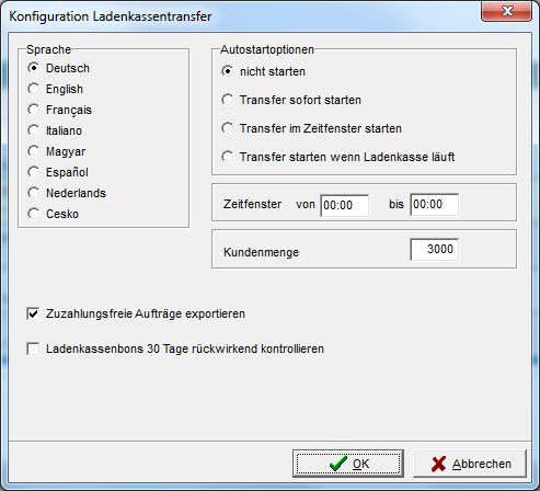 Konfiguration Ladenkasse